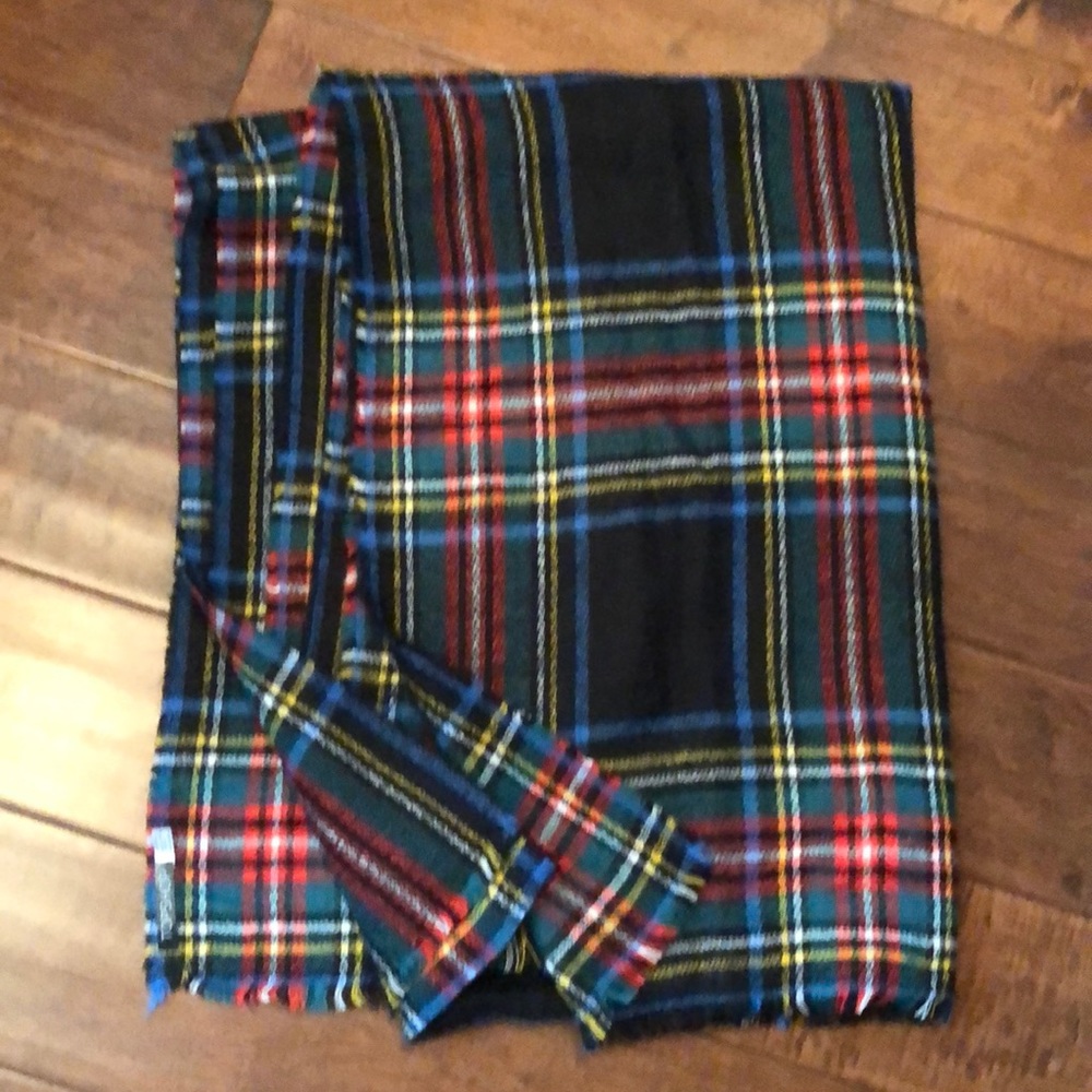 Top shop plaid blanket scarf